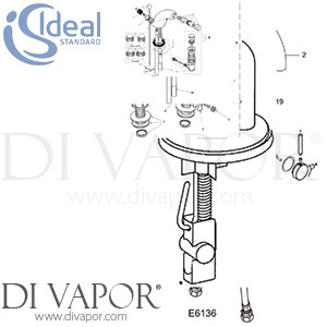 Ideal Standard Waterways Bidet Mixer Tap Spare Parts - IDL DV 314